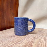 Taza Ondas Azul Alta