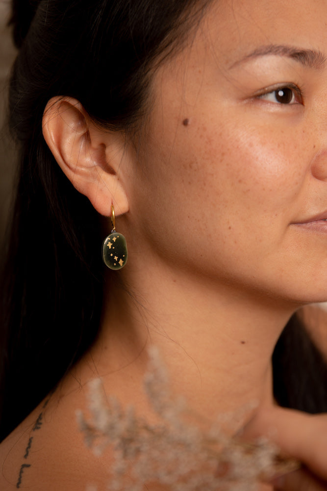 Aretes Destello Verde