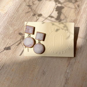 Aretes Duo Lila